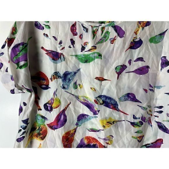 Colorful Bird Blouse by Zanzea Size Large - Picture 4 of 10